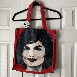 Andy Warhol Style Pop Art Jackie Kennedy Onassis Canvas Tote Bag